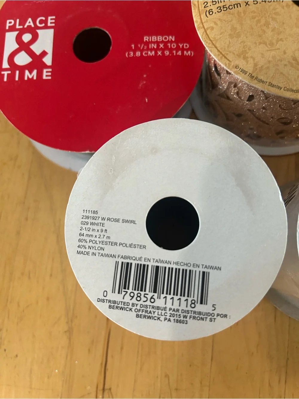 Premium Destash of Ribbon 7 Pc Lot Hobby Lobby Offray Place & Time